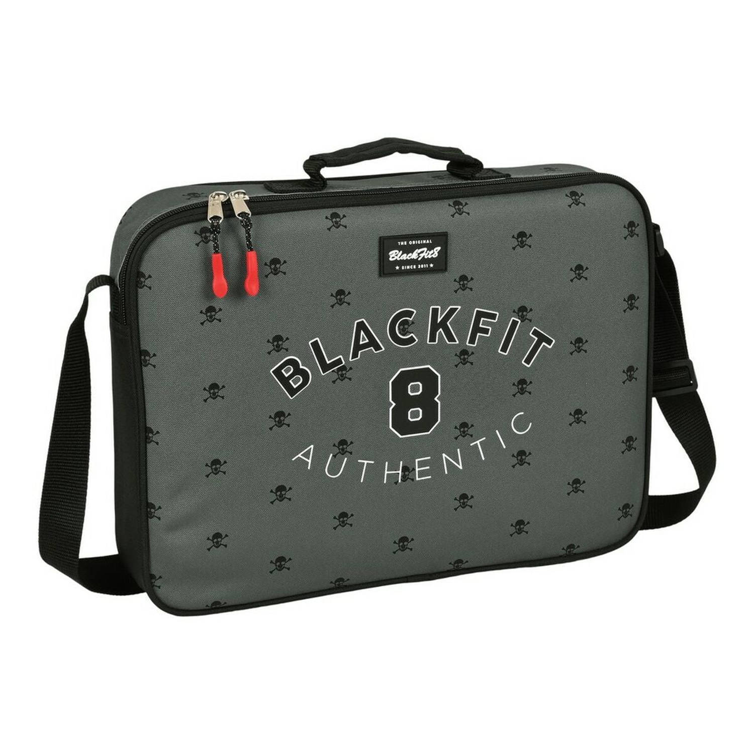 Schooltas BlackFit8 Skull Zwart Grijs (38 x 28 x 6 cm)