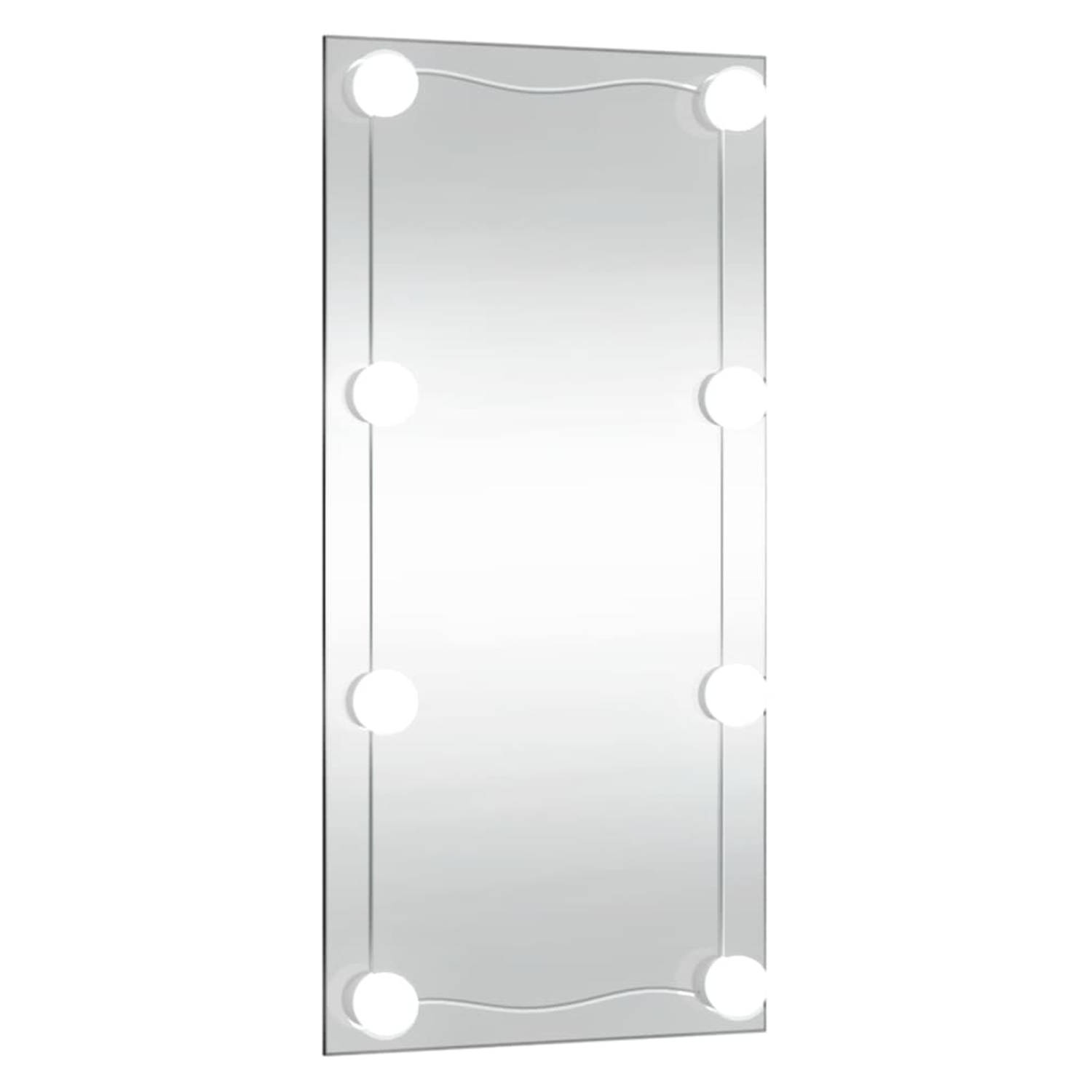 vidaXL Wandspiegel met LED&apos;s rechthoekig 30x60 cm glas