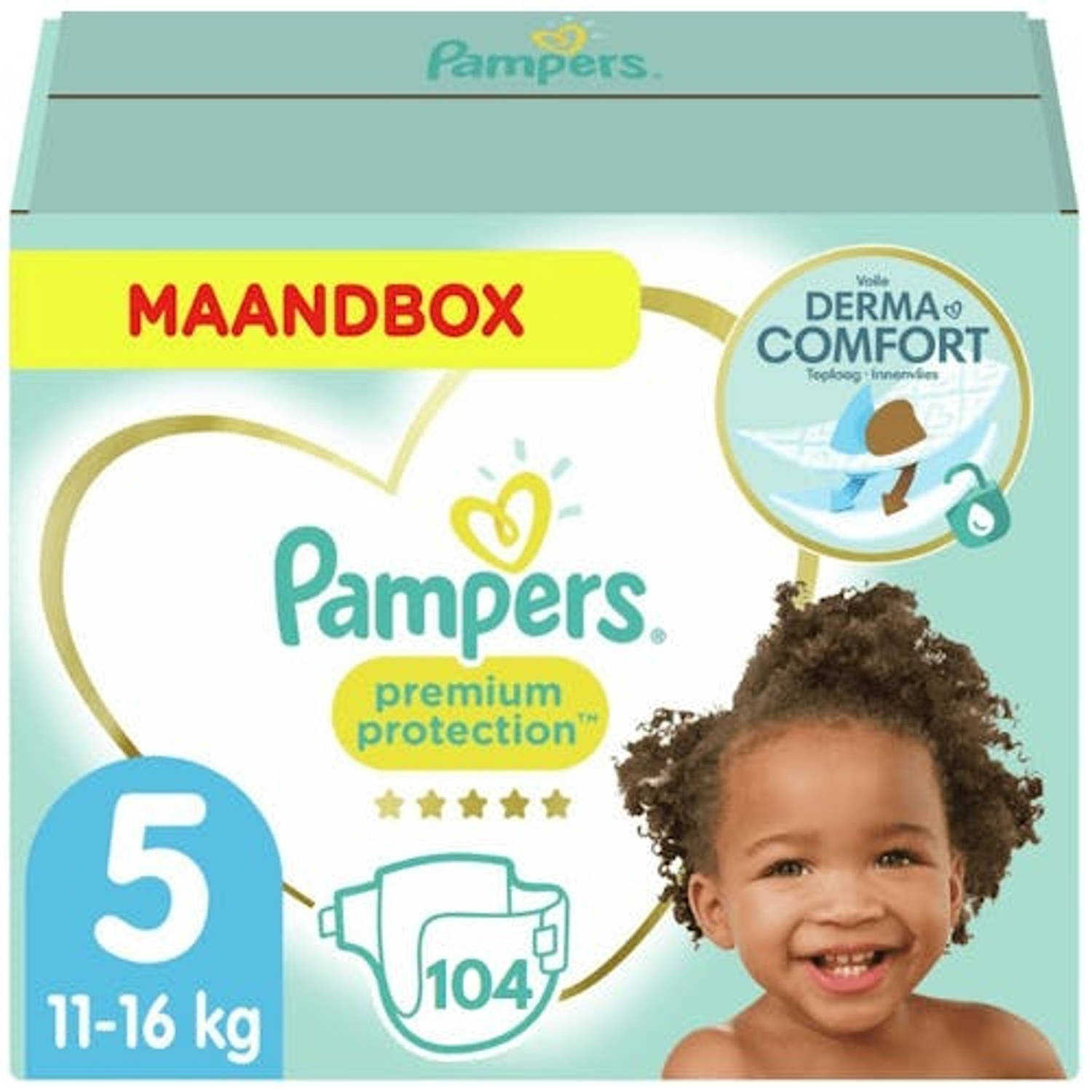 Pampers Premium Protection Maat 5 - 104 Luiers Maandbox