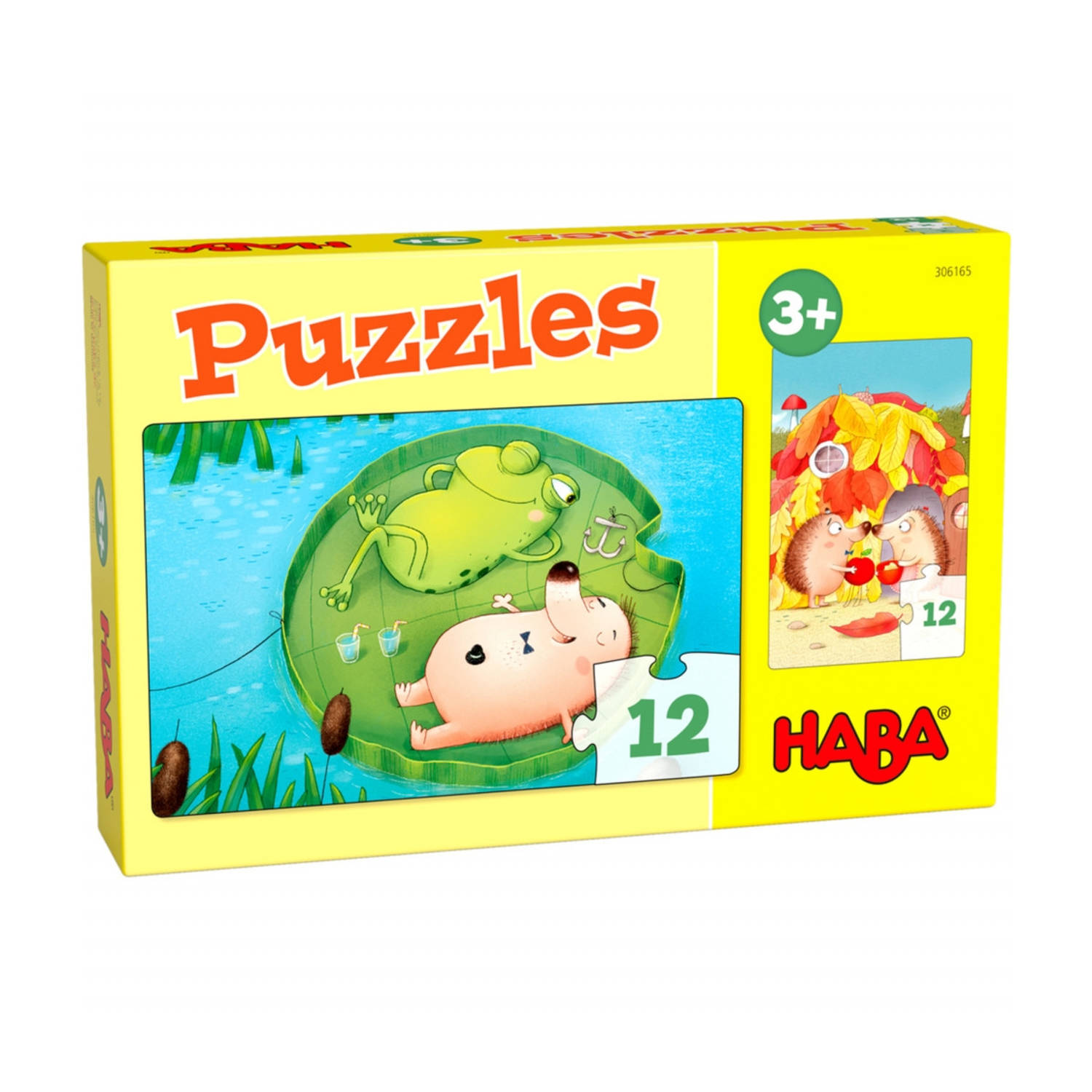 Haba legpuzzel Puzzels Meneer Egel junior karton 2 x 12 stukjes