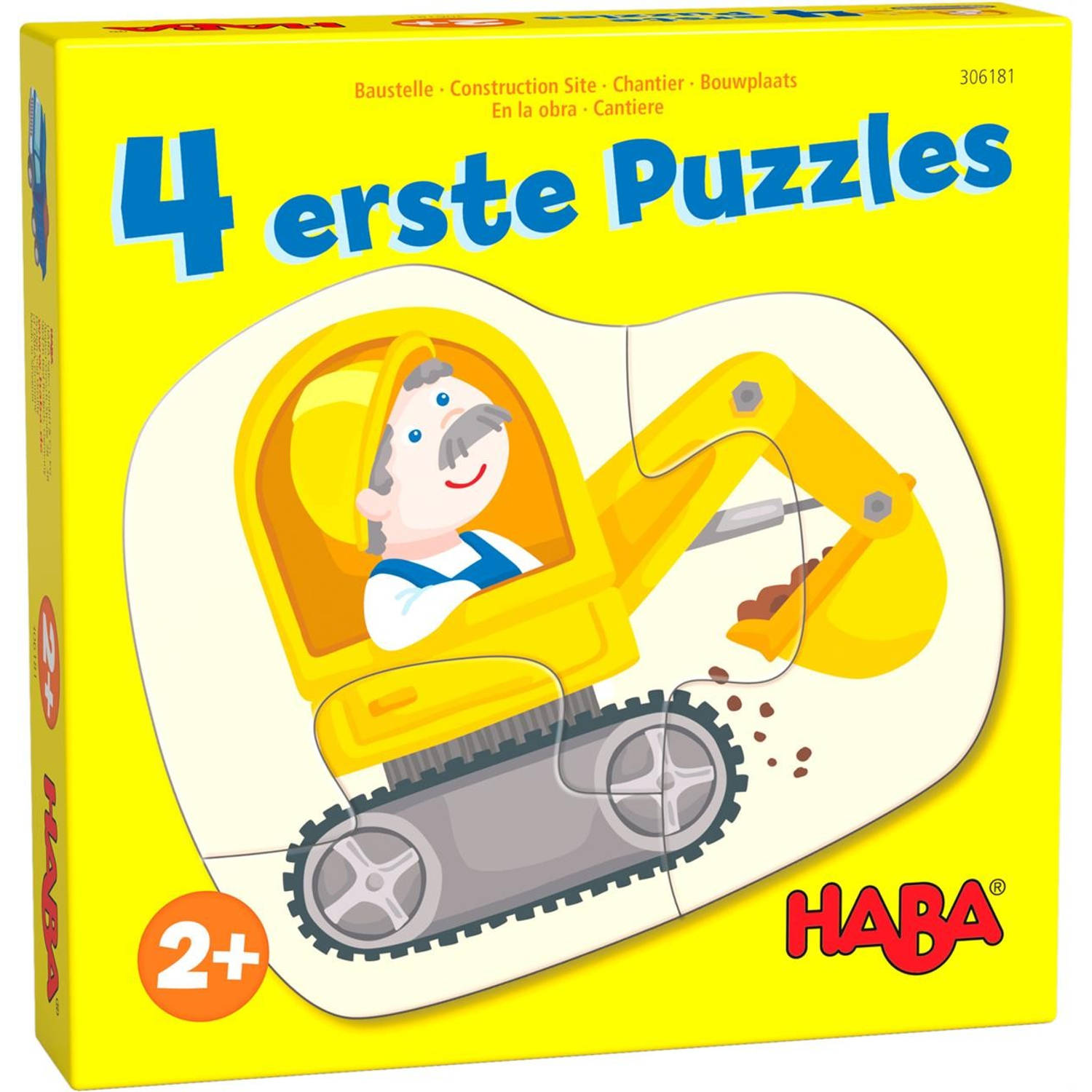 Haba legpuzzel 4 eerste puzzels Bouwplaats junior karton