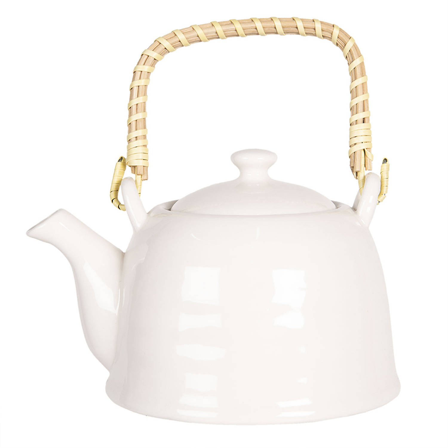 HAES DECO - Chinese Theepot - Porselein - 0 - Theepot 800 ml - Traditioneel Theeservies, Theekan