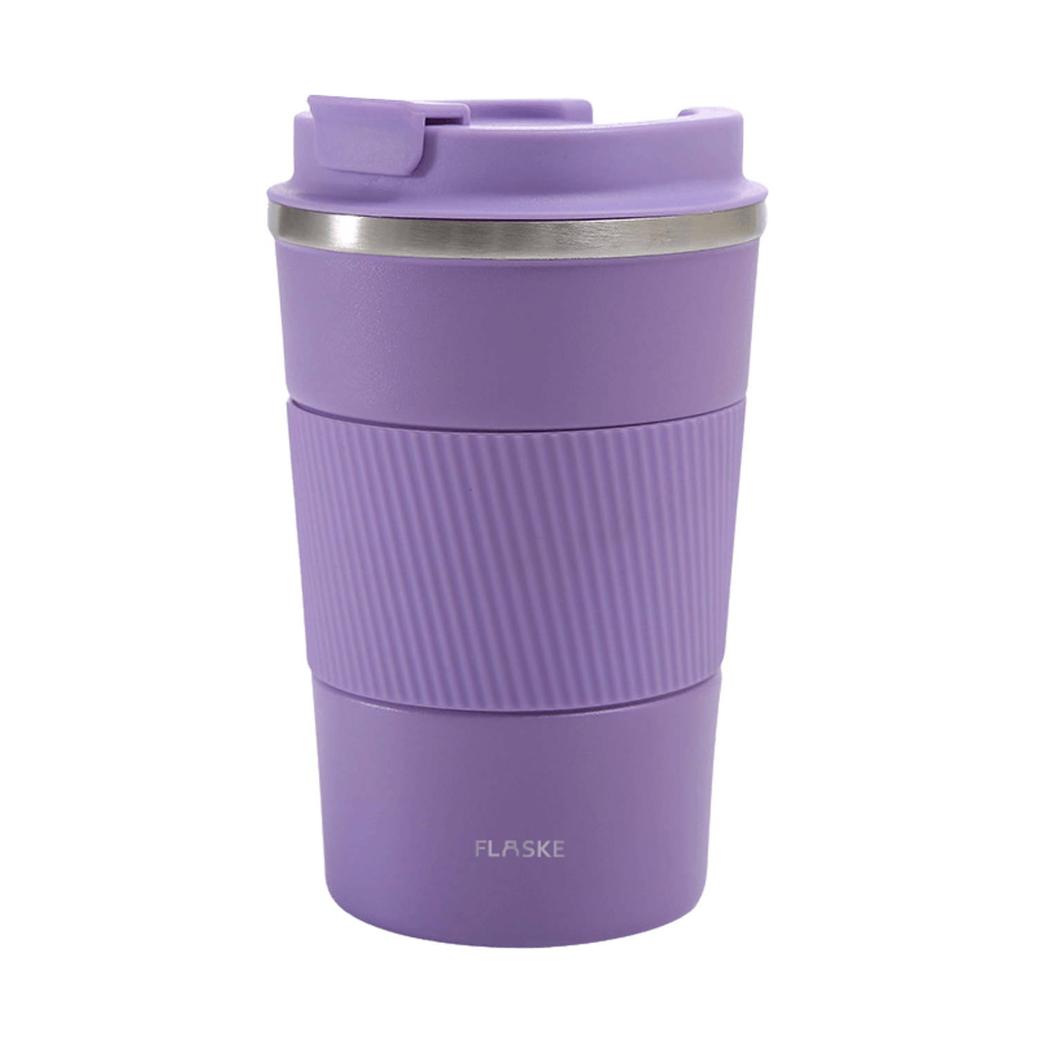 FLASKE Koffiebeker Coffee Cup - Lavender - 380ml - RVS Koffiebeker to Go van 380ML