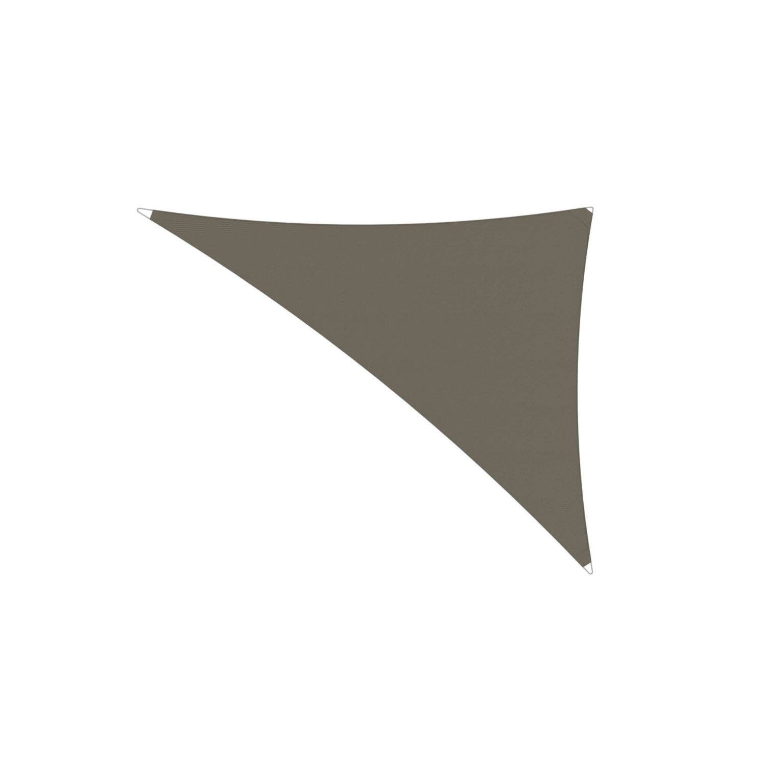 Compleet pakket: Umbrosa Ingenua schaduwdoek driehoek 4x4x4 m solidum taupe met bevestigingsset en b
