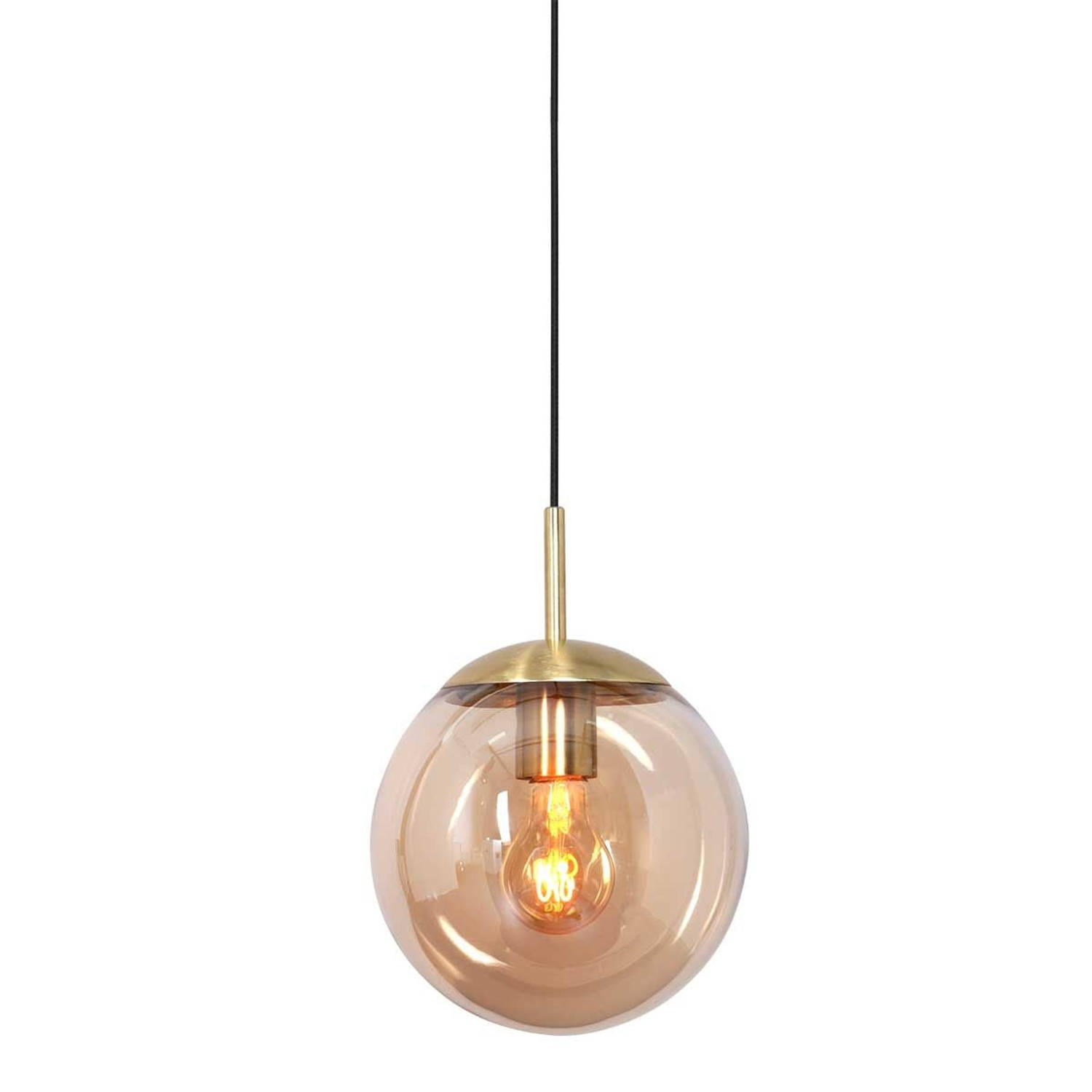 Steinhauer Gouden glazen hanglamp BoliqueØ 25cm 3497ME
