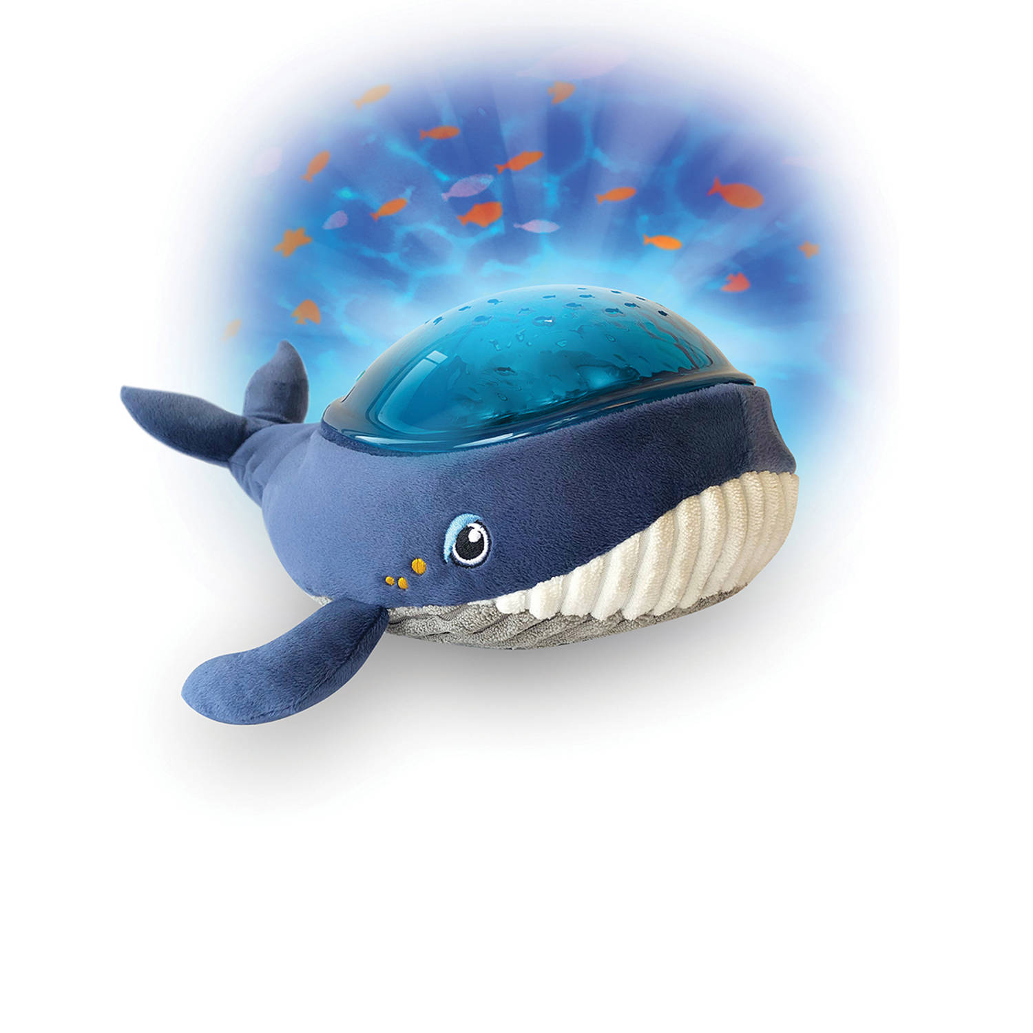 Pabobo Projectorlamp Oceaan LED Nachtlampje Voor Kinderen Draadloos Met Muziek & Micro-USB Whale Blu