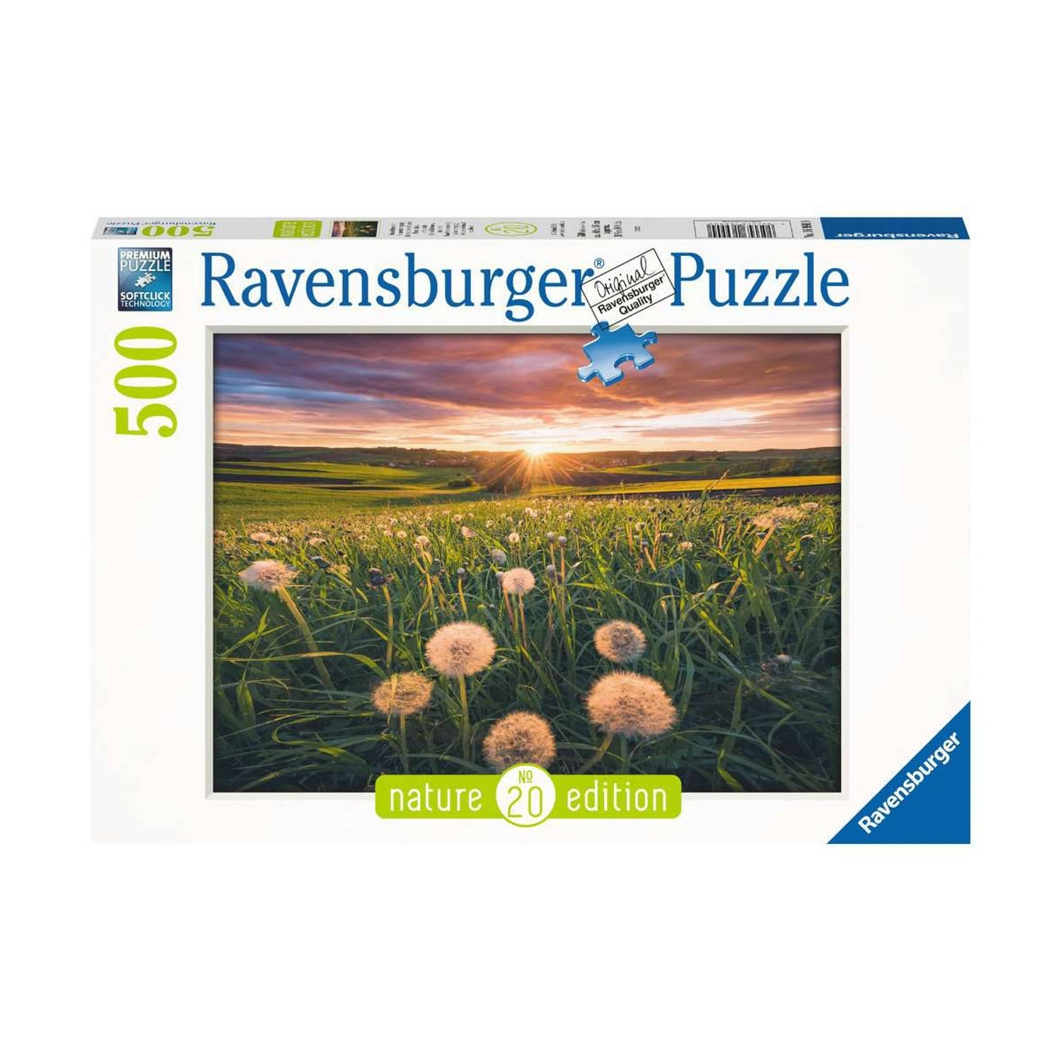 Ravensburger puzzel paardenbloemen bij zonsond 500 stukjes