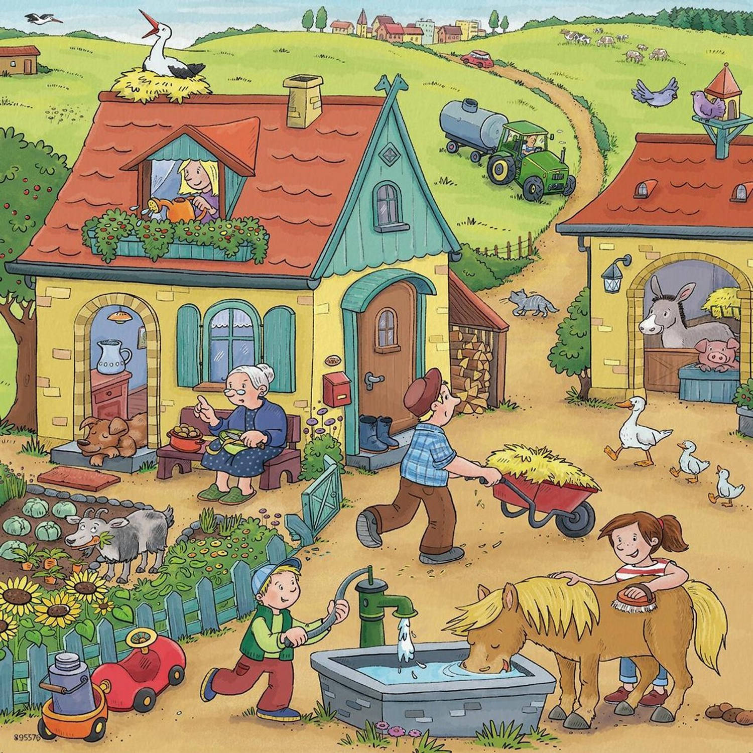 Ravensburger puzzel boerderij 3x49pcs