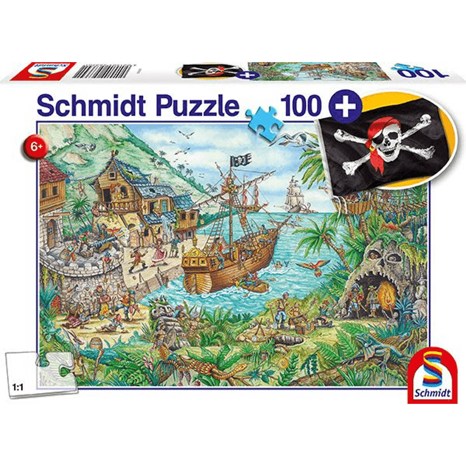 Schmidt Piraten Baai, 100 stukjes Puzzel 6+