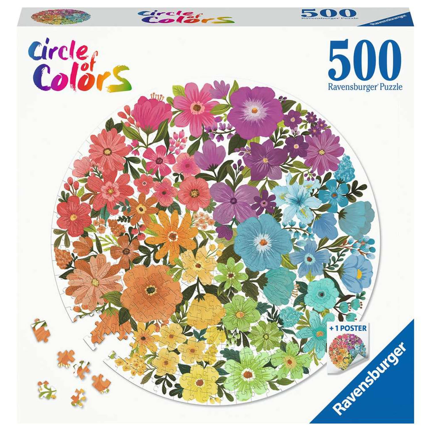 Ravensburger puzzel circle of colors-flowers 500 stukjes