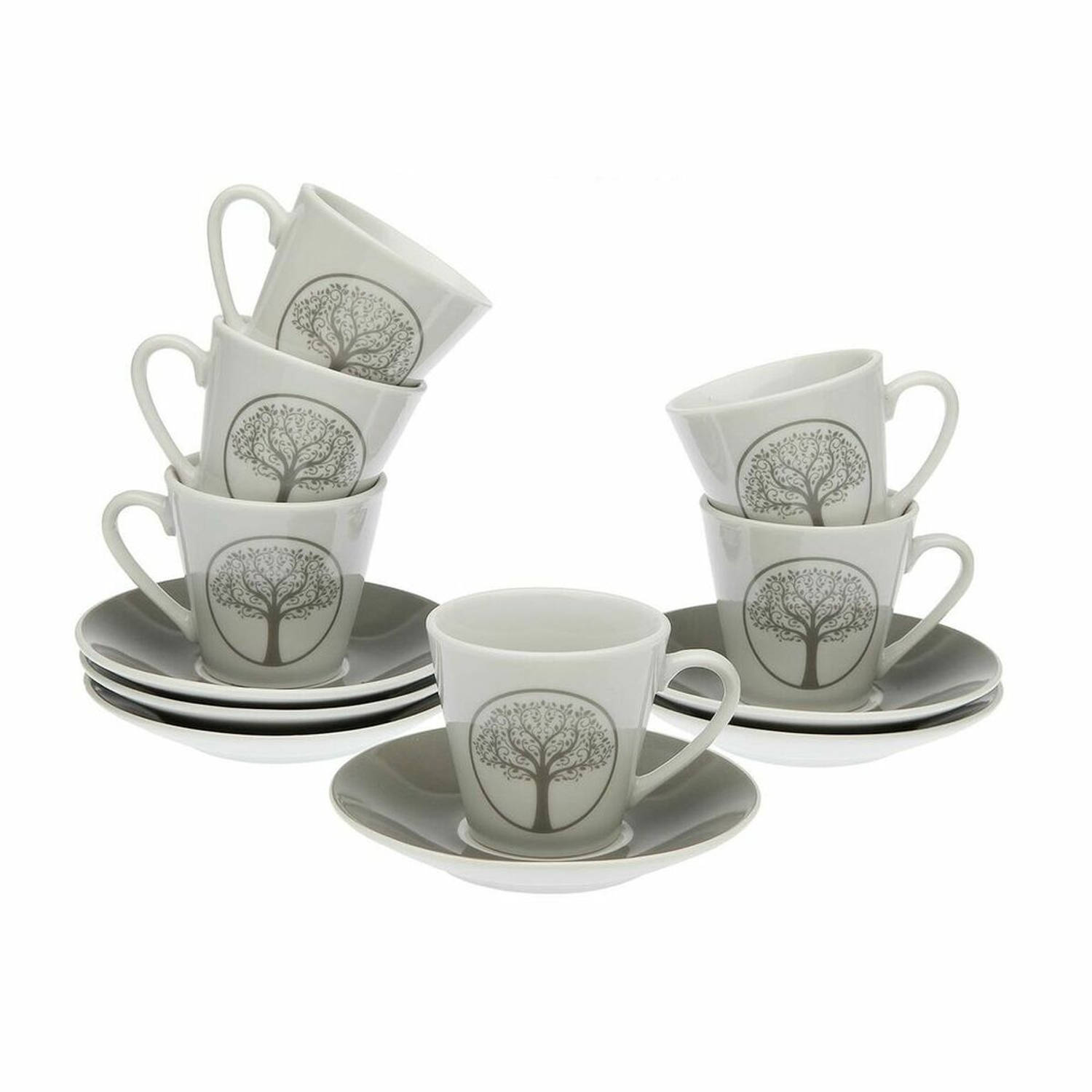 Set van Kopje met Schotel Versa Lively Porselein (12 pcs)