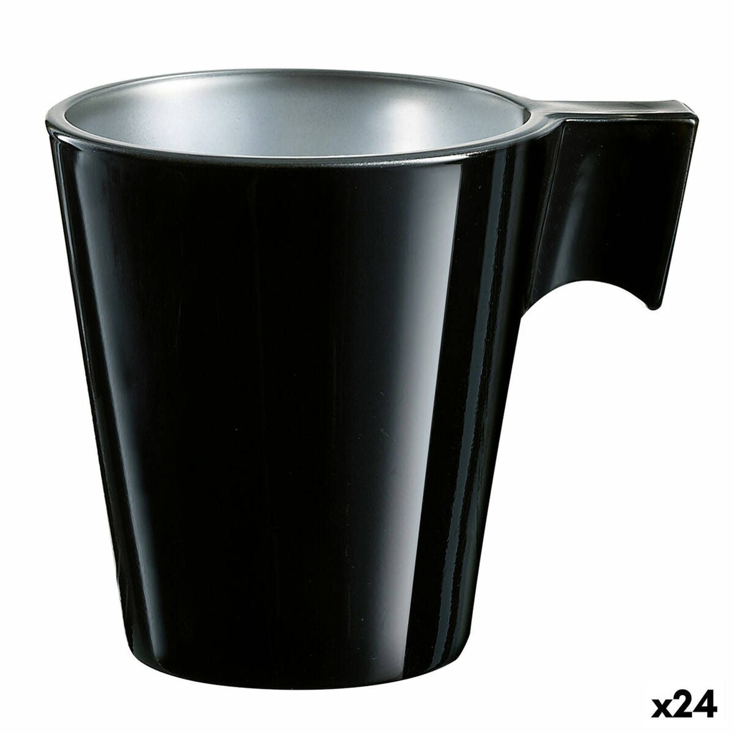 Kopp Luminarc Flashy Expresso Zwart Glas (80 ml) (24 Stuks)