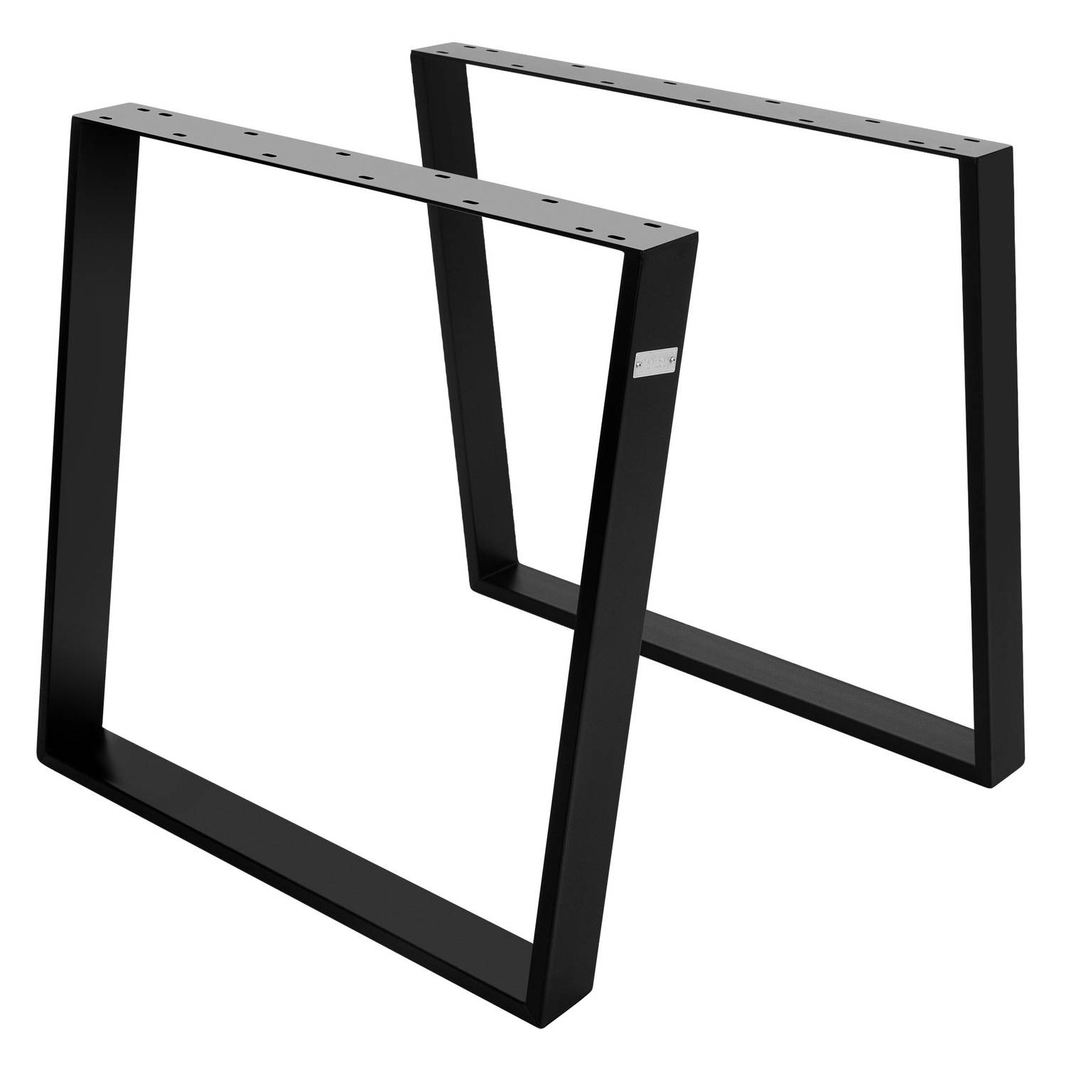 Tafelpoten Set van 2 75x72 cm Zwart Staal ML-Design