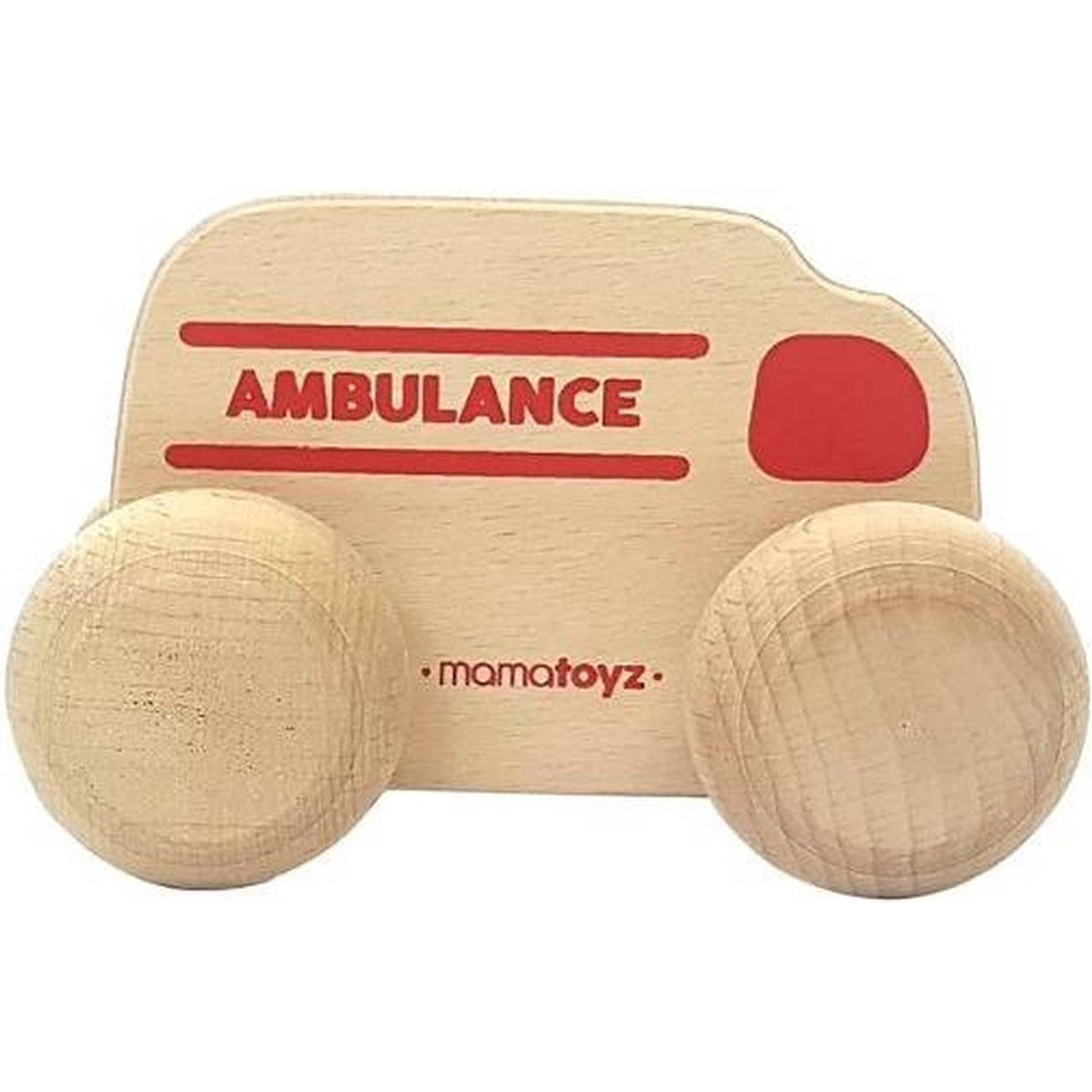 Mamatoyz ambulance 15 x 8 cm hout naturel