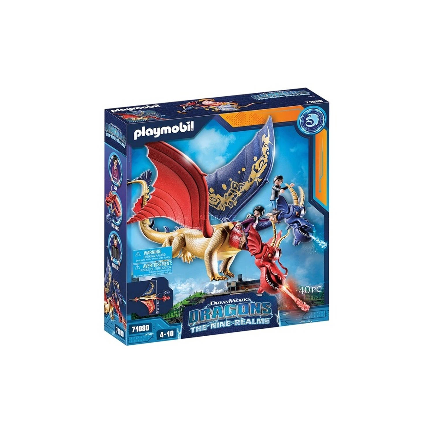 Playmobil® Constructie-speelset Dragons: The Nine Realms Wu & Wei mit Jun (71080) (40 stuks)