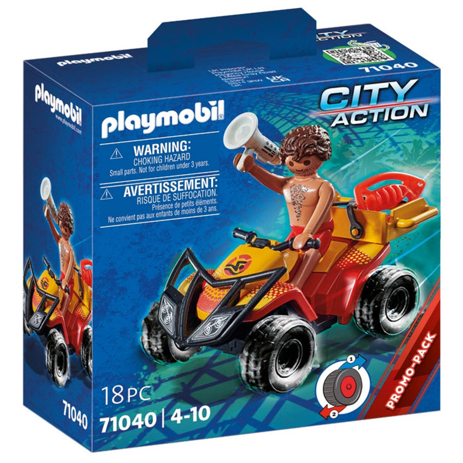 Playmobil® Constructie-speelset Rettungsschwimmer-Quad (71040), City Action (18 stuks)