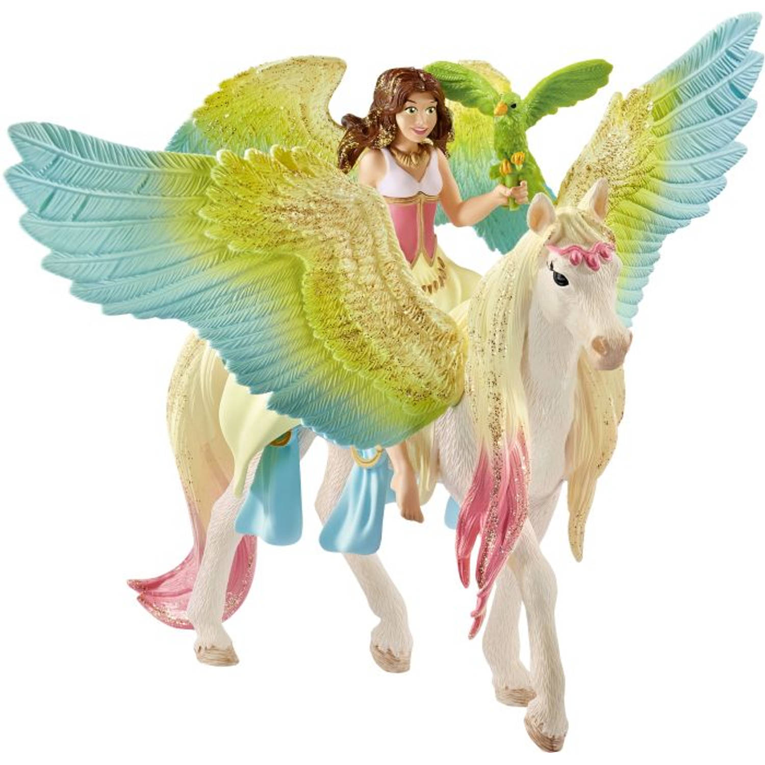 Schleich® Speelfiguur Bayala, Surah met glitter-Pegasus (70566)