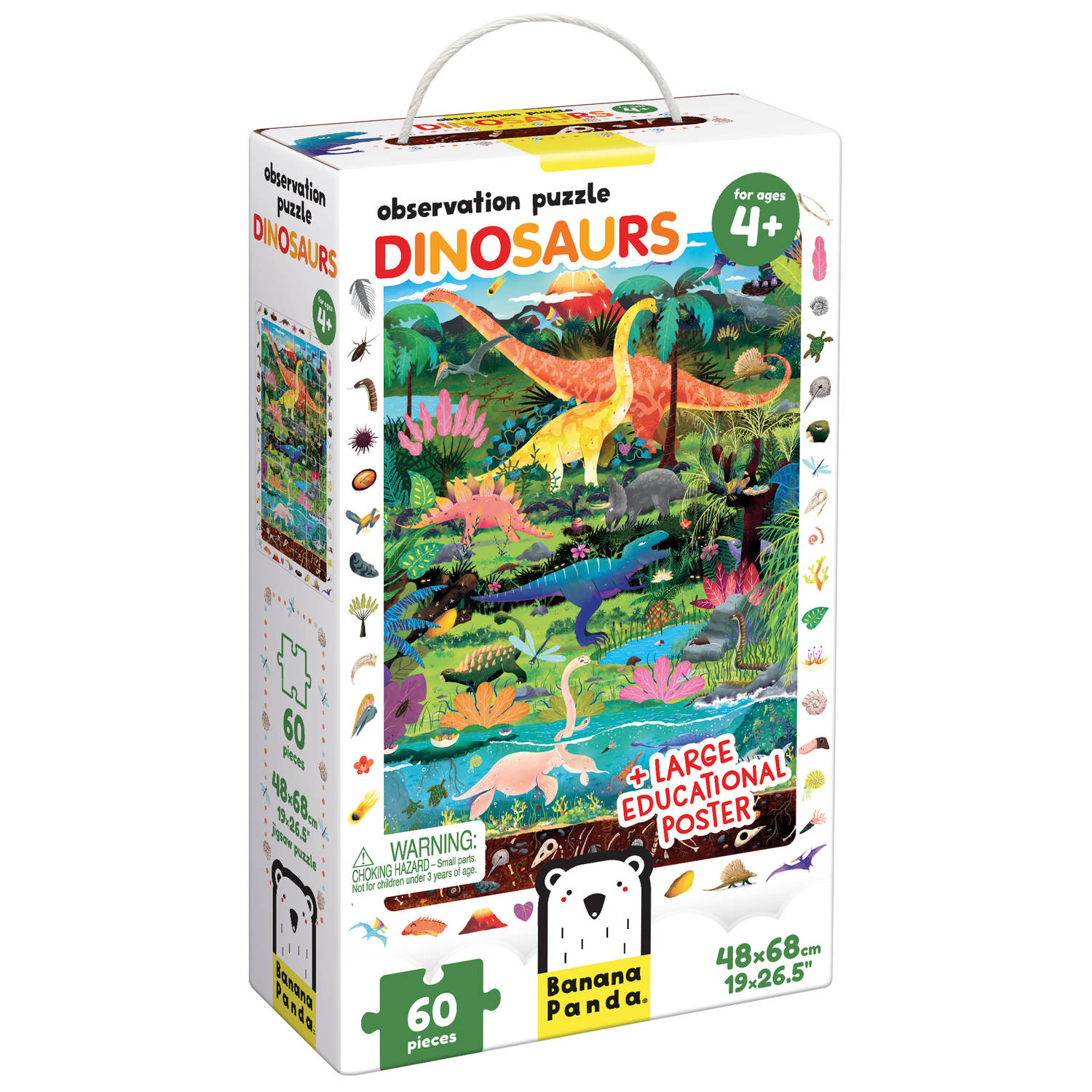 Banana Panda Observation Puzzle Dinosaurs 4+