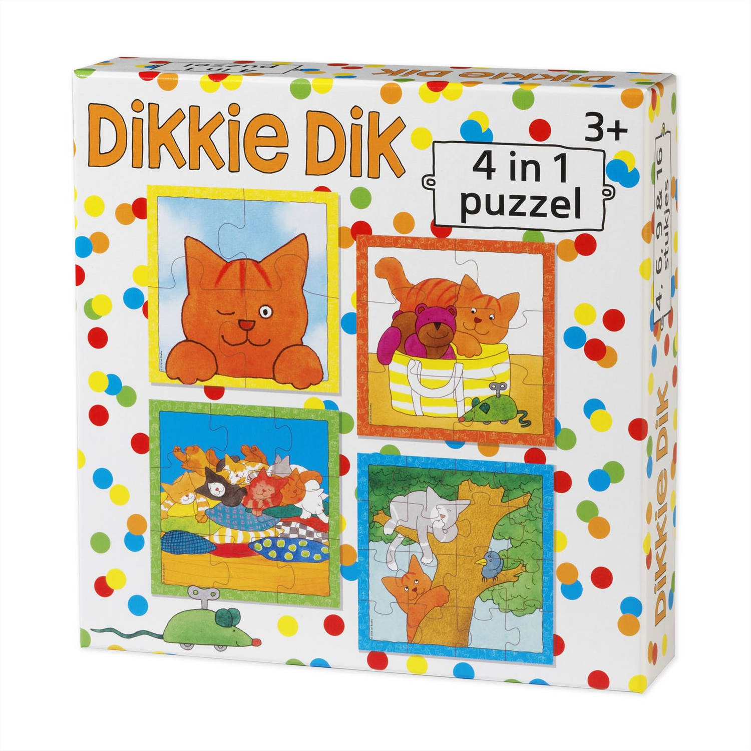 Dikkie Dik 4-in-1 legpuzzel 35 stukjes