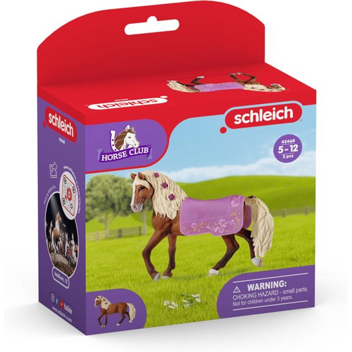 Schleich® Speelfiguur Horse Club, Paso Fino hengst paardenshow (42468) met afneembare paardendeken