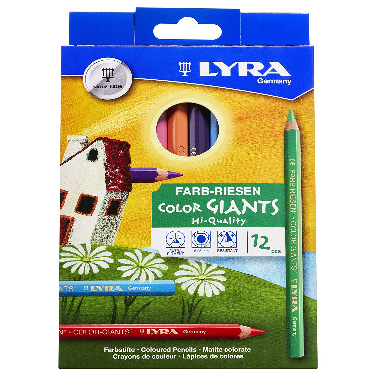 Lyra Box Of 12 Lyra Colour Giants®, Polished - Asst&apos;D