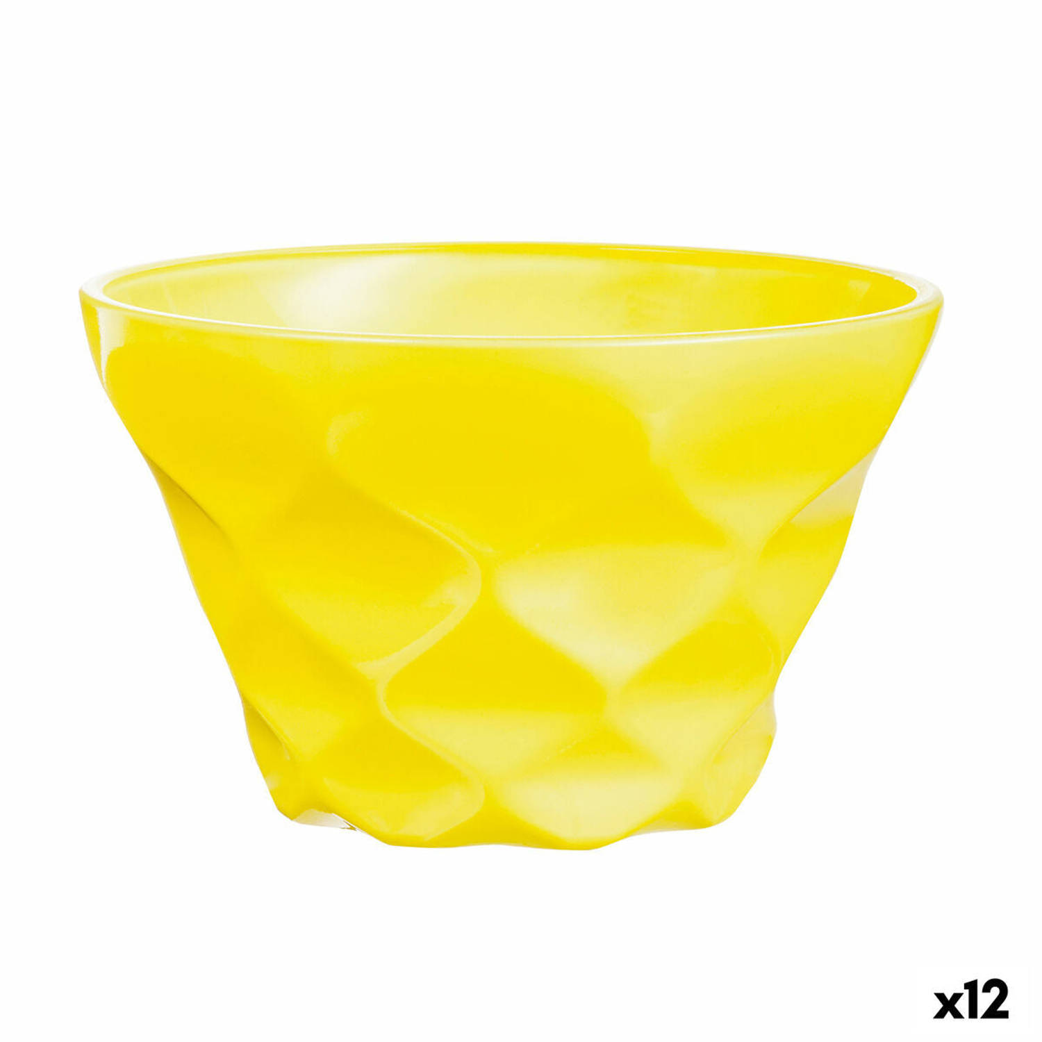 Glas voor ijs en milkshakes Luminarc Iced Diamant Geel Glas (200 ml) (12 Stuks)
