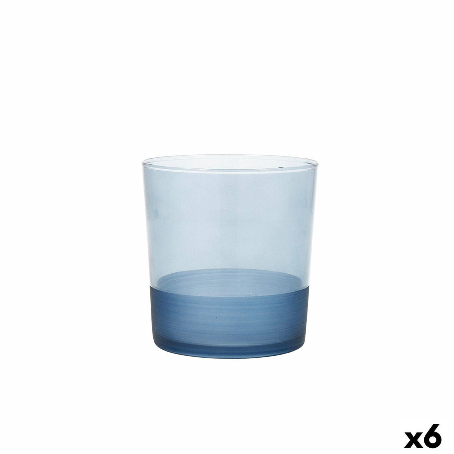 Glas Quid Pincel Blauw Glas 380 ml (6 Stuks)