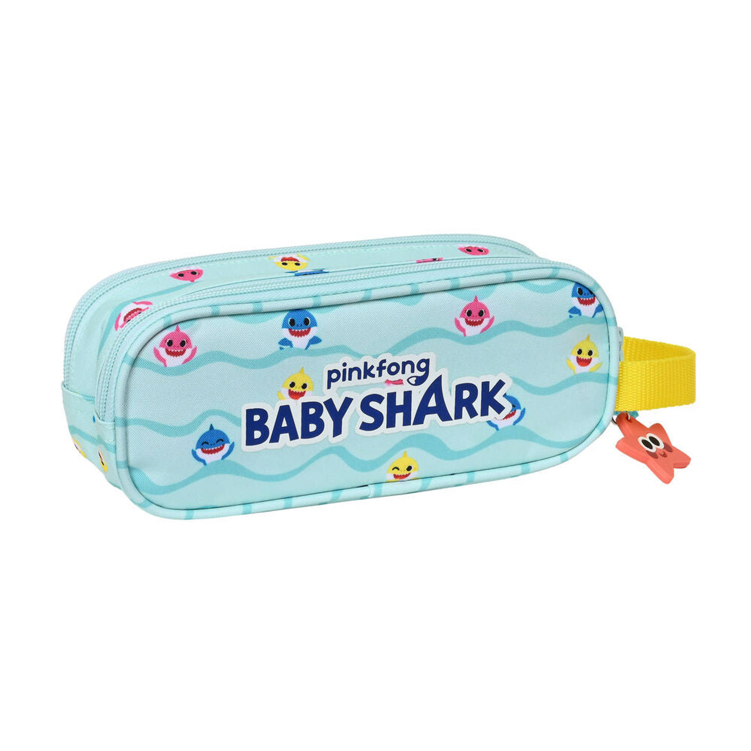 Schoolpennenzak Baby Shark Beach Day Geel Licht Blauw (21 x 8 x 6 cm)