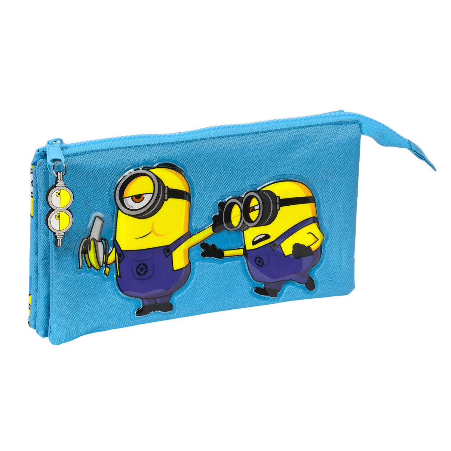 Pennenetui met 3 vakken Minions Minionstatic Blauw (22 x 12 x 3 cm)