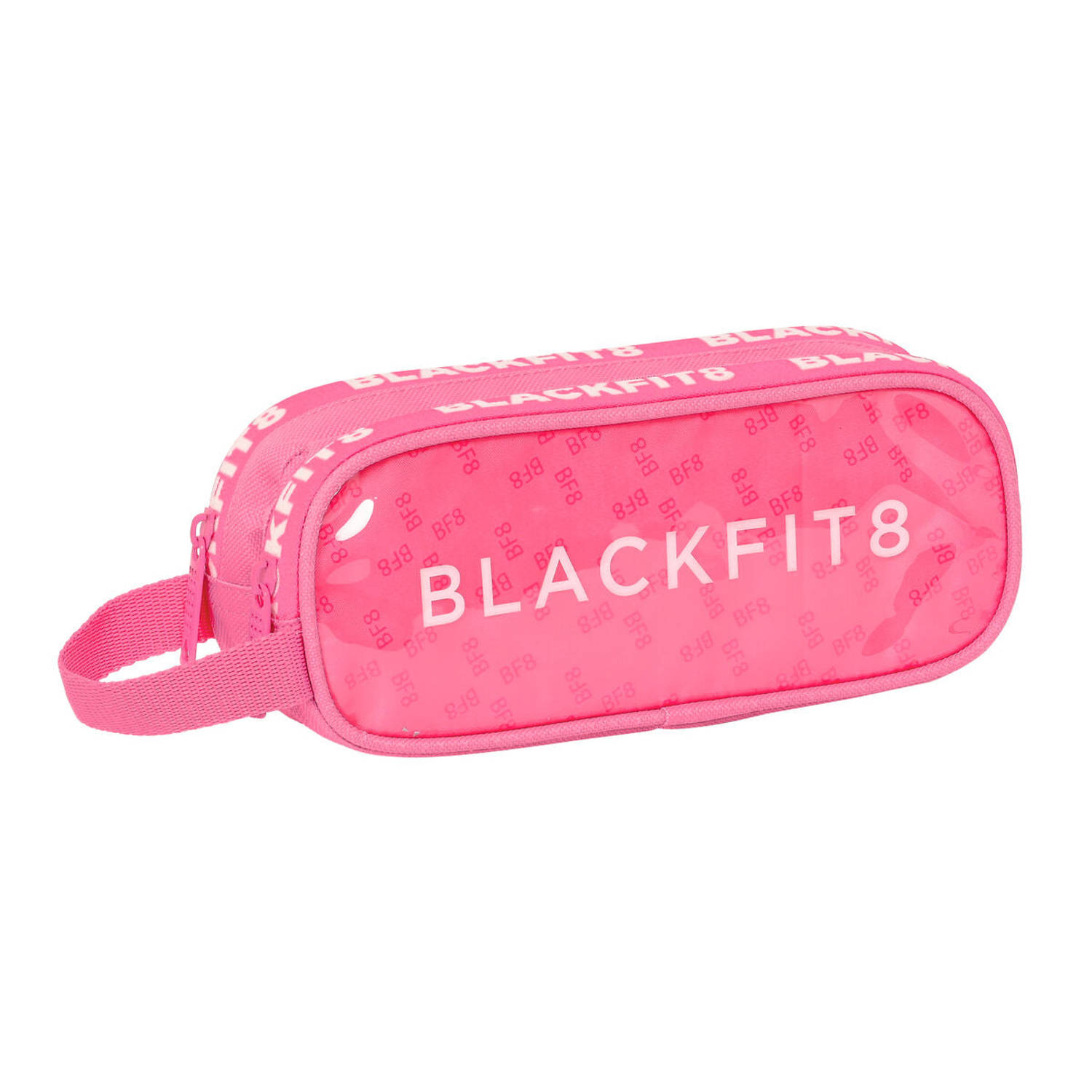 Pennenetui met 2 vakken BlackFit8 Glow up Roze (21 x 8 x 6 cm)