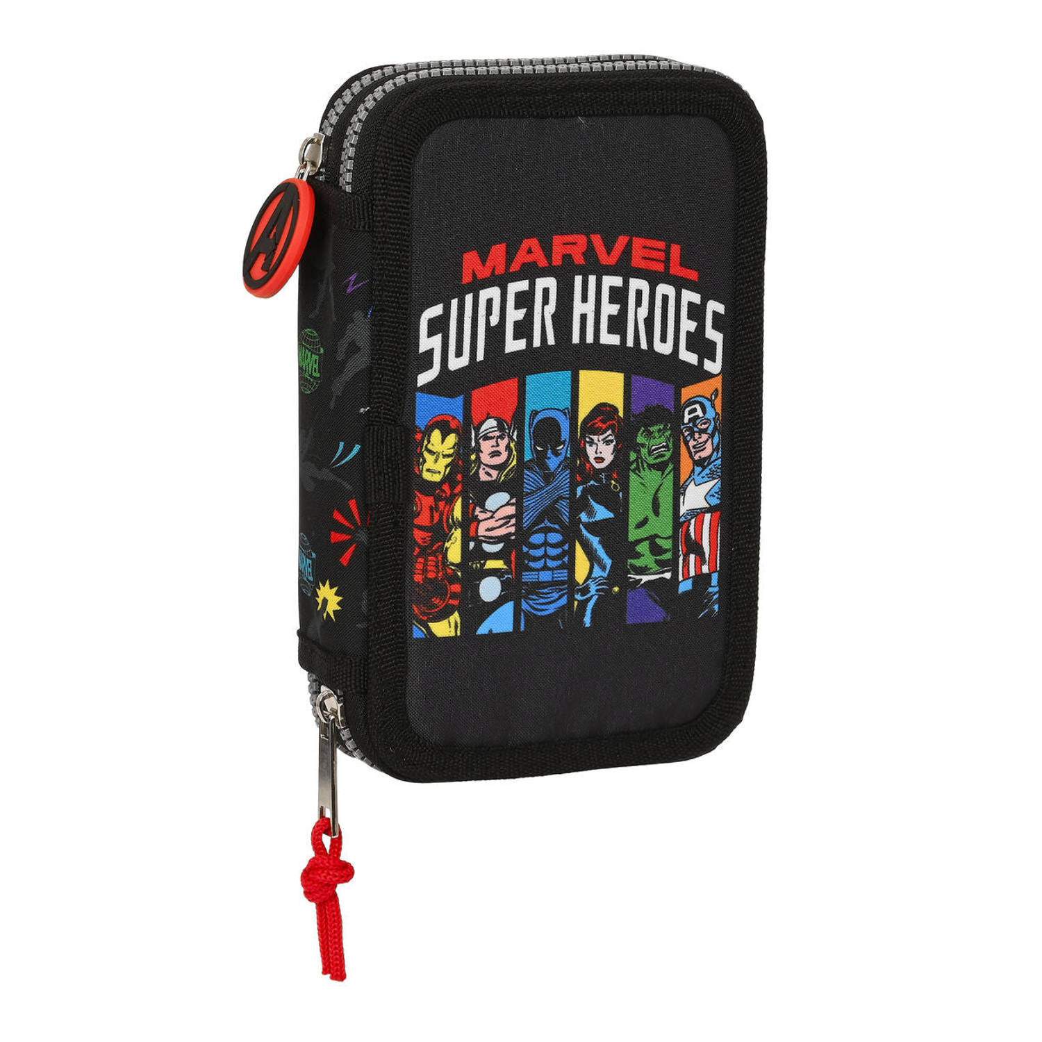 Marvel Avengers Gevuld etui, Super Heroes - 28 stuks - 19,5 x 12,5 x 4 cm - Polyester