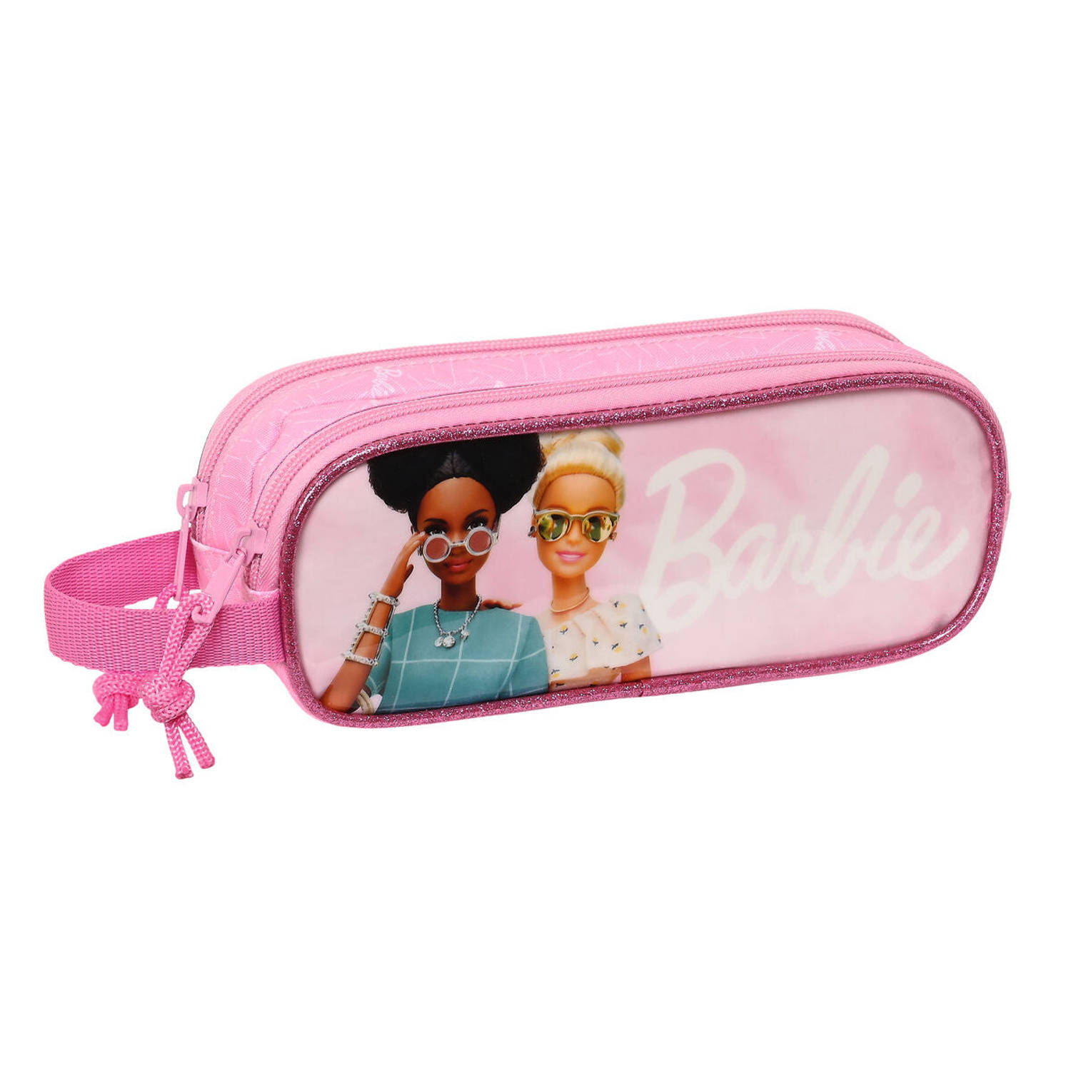Pennenetui met 2 vakken Barbie Girl Roze (21 x 8 x 6 cm)