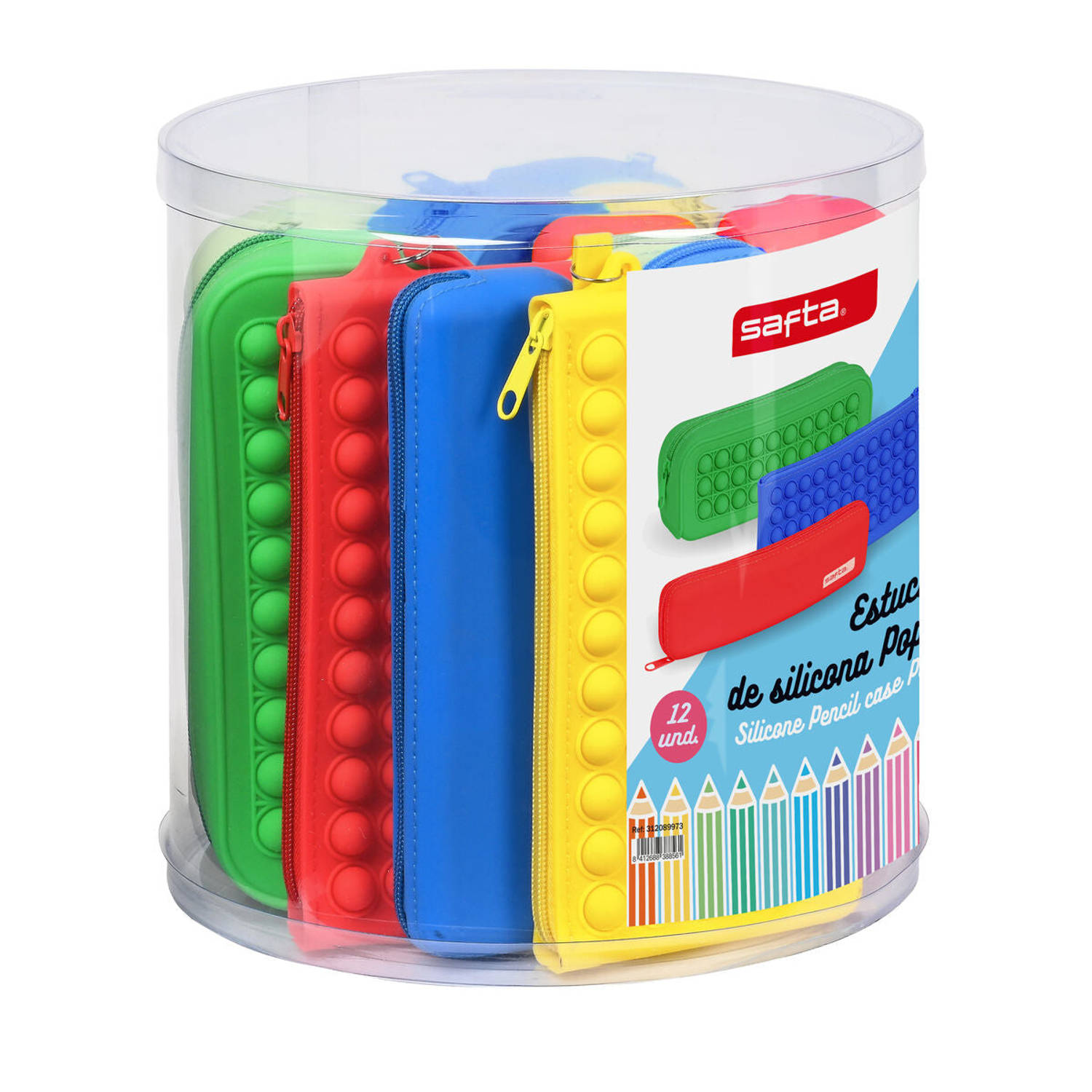 Schoolpennenzak Safta Pop It Multicolour Set (12 Onderdelen)