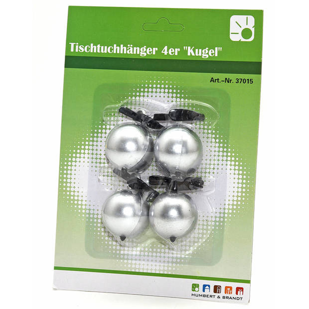 Humbert tafelkleedgewichtjes/hangers - 4x - zwaar - kunststof - 3,5 cm - Tafelkleedgewichten