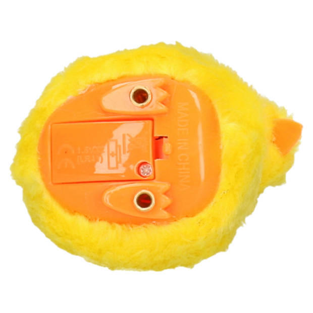 Pluche kuikentje piepend - geel - 7 cm - Kuikentjes speelgoed - Knuffel boederijdieren
