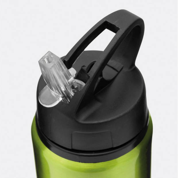 Waterfles/sportfles/drinkfles sporty - 2x - groen - aluminium/kunststof - 800 ml - Drinkflessen