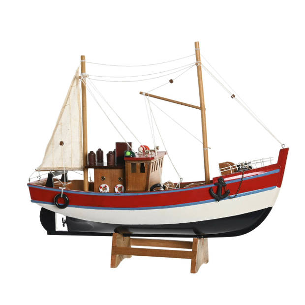 Items Vissersboot schaalmodel - Hout - 40 x 13 x 35 cm - Maritieme boten decoraties voor binnen - Beeldjes