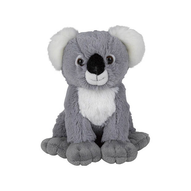 Pluche knuffel koala beer 19 cm met A5-size Happy Birthday wenskaart - Knuffeldier