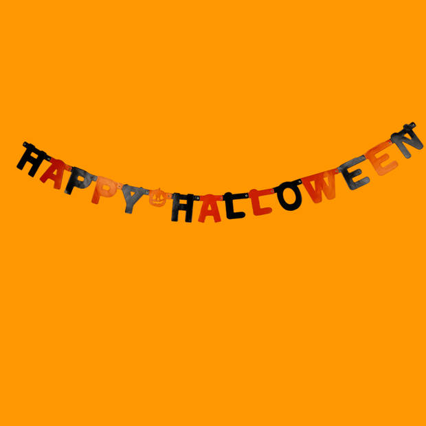 Happy Halloween Banner Slinger - Lengte ca. 168cm