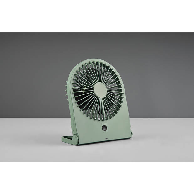 Ventilator - Trion Breezi - Tafelventilator - Staand - Rechthoek - Mat Groen - Kunststof