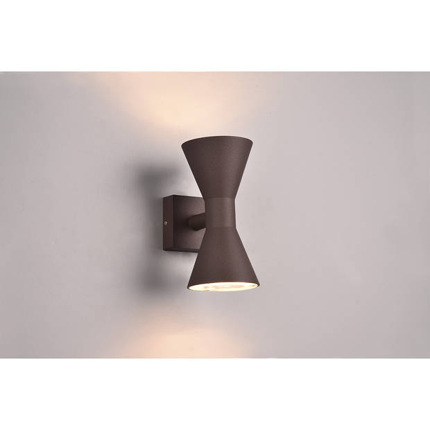 LED Tuinverlichting - Wandlamp Buitenlamp - Trion Ardis Up and Down - GU10 Fitting - Spatwaterdicht IP44 - Rond -