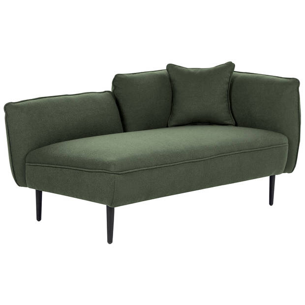 Beliani CHEVANNES - Chaise longue-Groen-Bouclé