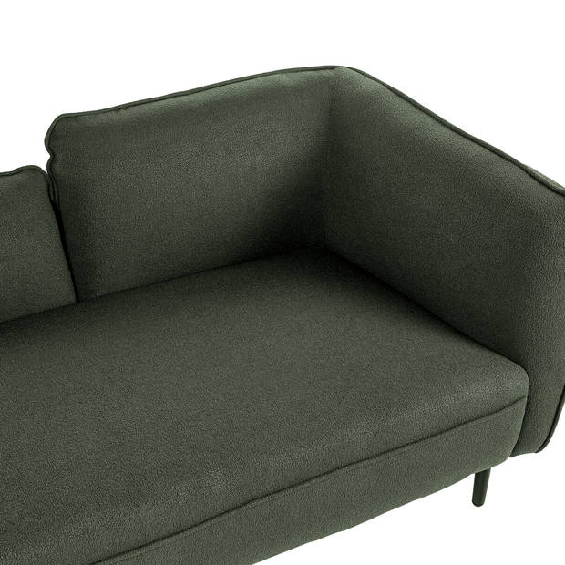 Beliani CHEVANNES - Chaise longue-Groen-Bouclé