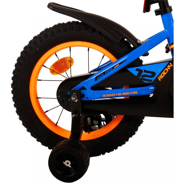 Volare Jongensfiets Rocky 14 Inch 21,5 cm Jongens Terugtraprem Blauw