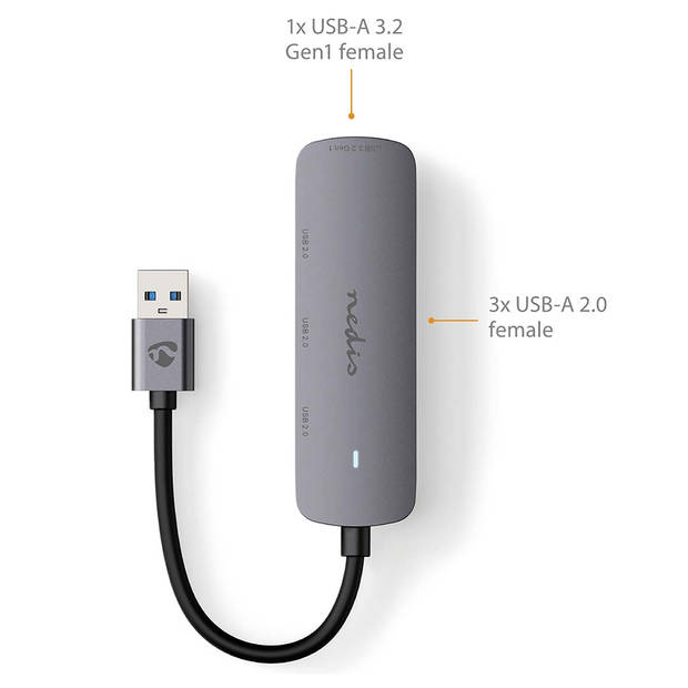 Nedis USB-Hub - CCGB61210GY01