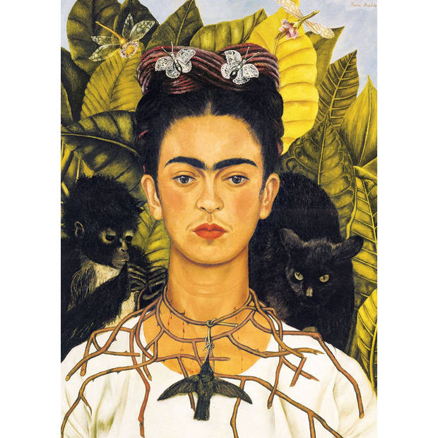 Eurographics Self-Portrait with Thorn Neclace and Hummingbird - Frida Kahlo (1000)