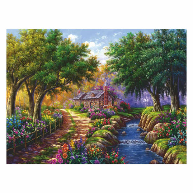 Ravensburger Puzzel 1500 stukjes Cottage bij de rivier