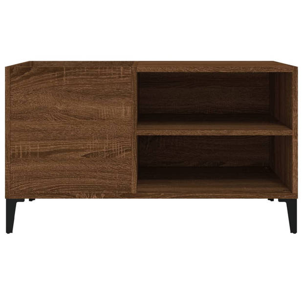 vidaXL Platenkast 84,5x38x48 cm bewerkt hout bruin eikenkleur