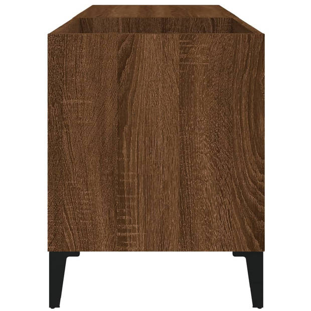 vidaXL Platenkast 84,5x38x48 cm bewerkt hout bruin eikenkleur