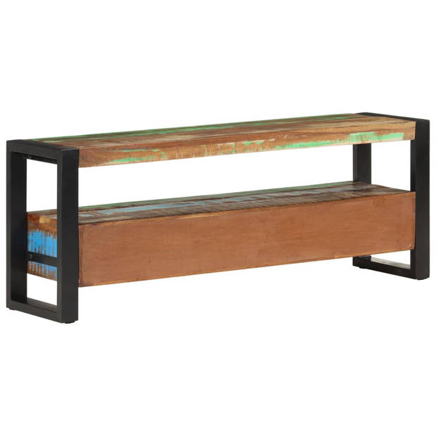 The Living Store TV-meubel - Massief gerecycled hout - 120 x 30 x 45 cm - Industriële stijl